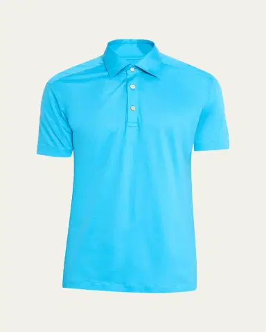 Kiton Men's Cotton Classic-Fit Polo Shirt | Thumbnail 5