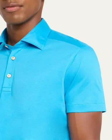 Kiton Men's Cotton Classic-Fit Polo Shirt | Thumbnail 9