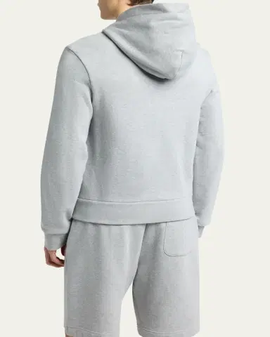 Moncler Men's Chenille-Logo Full-Zip Hoodie | Thumbnail 3 Moncler Men's Chenille-Logo Full-Zip Hoodie | Thumbnail 3
