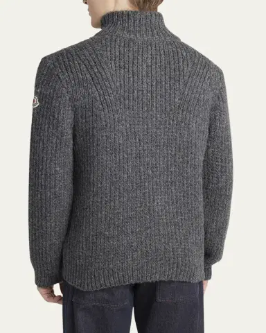 Moncler Men's Ribbed Full-Zip Sweater | Thumbnail 3 Moncler Men's Ribbed Full-Zip Sweater | Thumbnail 3