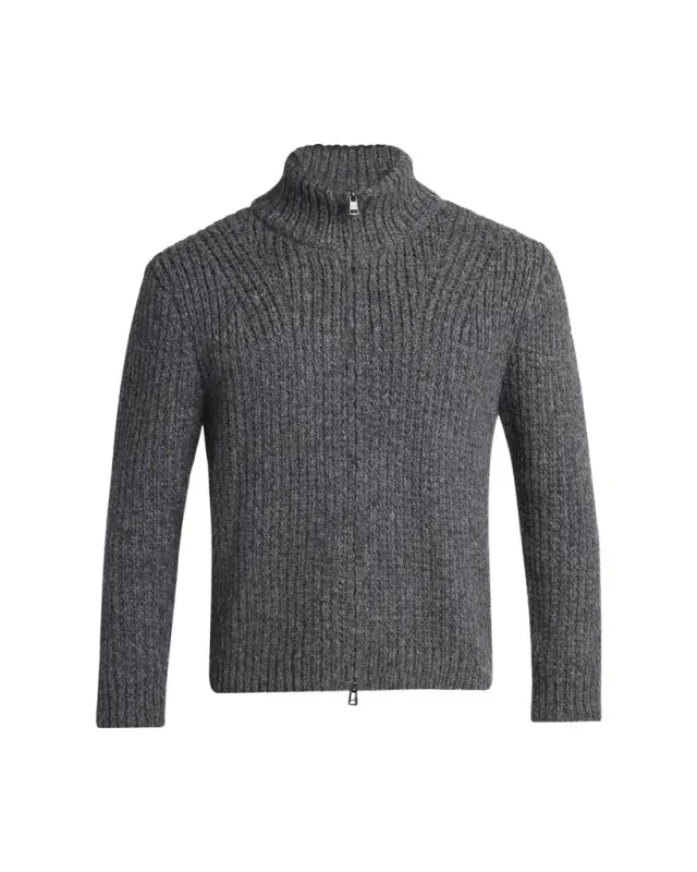 Moncler Men's Ribbed Full-Zip Sweater