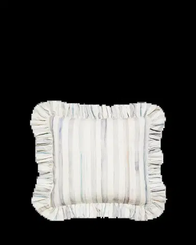 MacKenzie-Childs Sterling Stripe Ruffle Throw Pillow | Thumbnail 2