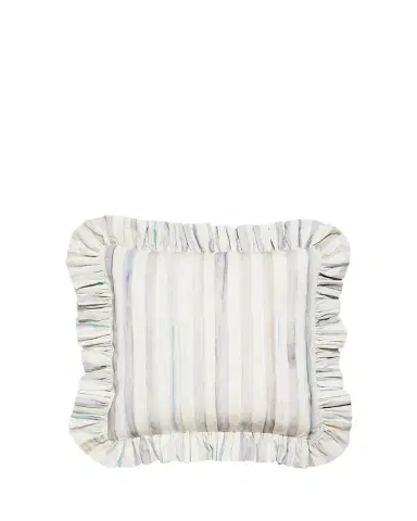 MacKenzie-Childs Sterling Stripe Ruffle Throw Pillow | Thumbnail 1