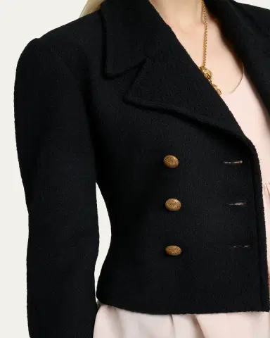Chloé Double-Breasted Wool Bouclette Crop Jacket | Thumbnail 5 Chloé Double-Breasted Wool Bouclette Crop Jacket | Thumbnail 5