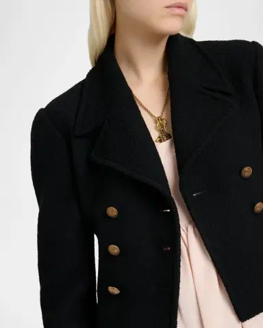 Chloé Double-Breasted Wool Bouclette Crop Jacket | Thumbnail 9 Chloé Double-Breasted Wool Bouclette Crop Jacket | Thumbnail 9