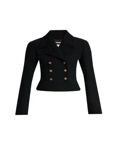 Chloé Double-Breasted Wool Bouclette Crop Jacket | Thumbnail 1 Chloé Double-Breasted Wool Bouclette Crop Jacket | Thumbnail 1