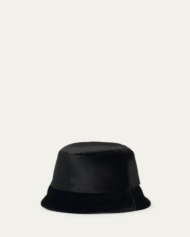 Prada Logo Velvet Bucket Hat | Thumbnail 2