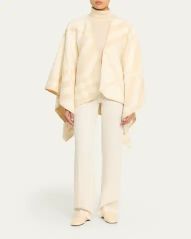Burberry Check Wool Cashmere Cape | Thumbnail 2