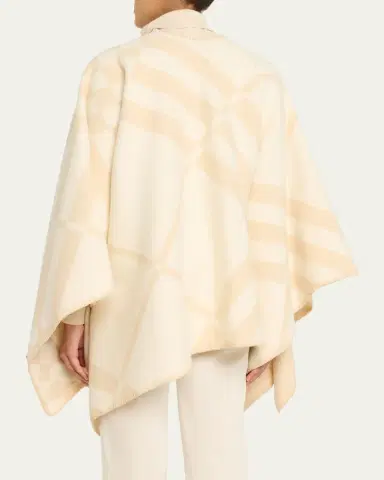 Burberry Check Wool Cashmere Cape | Thumbnail 3