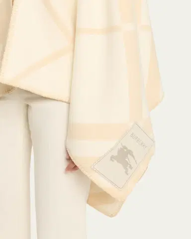 Burberry Check Wool Cashmere Cape | Thumbnail 5