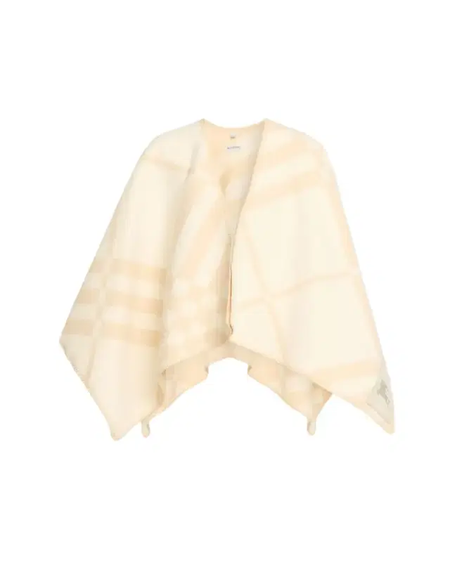 Check Wool Cashmere Cape