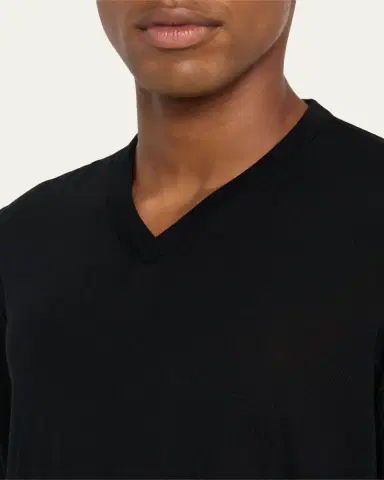 Kiton Men's Wool Knit V-Neck Sweater | Thumbnail 9
