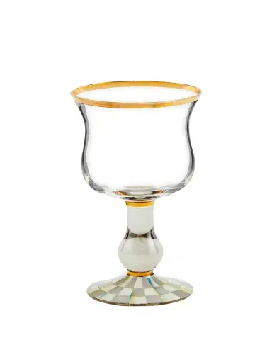 MacKenzie-Childs Sterling Check Wine Glass | Thumbnail 1