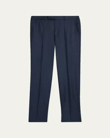 Zegna Men's Wool Sharkskin Modern Fit Trousers | Thumbnail 5 Zegna Men's Wool Sharkskin Modern Fit Trousers | Thumbnail 5