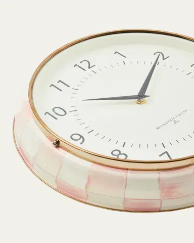 MacKenzie-Childs Rosy Check School Clock | Thumbnail 2