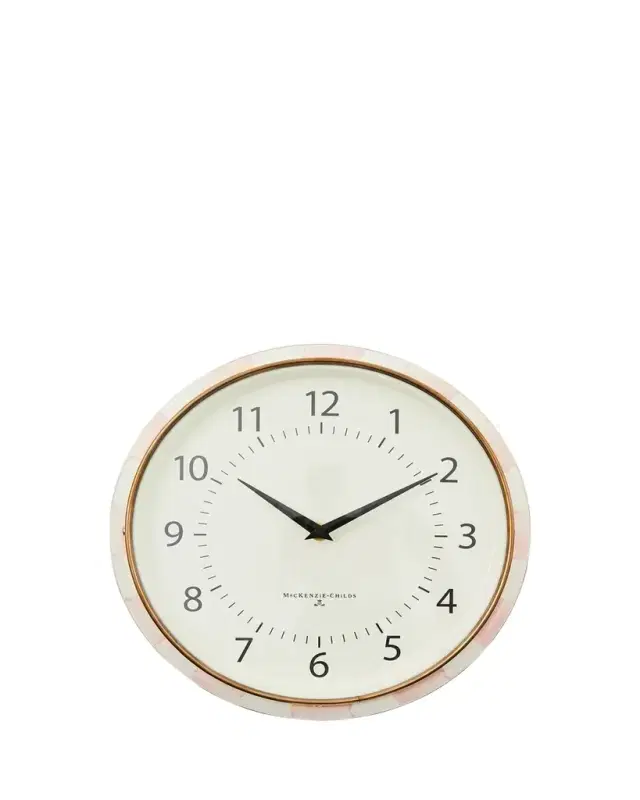 MacKenzie-Childs Rosy Check School Clock