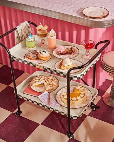 MacKenzie-Childs Rosy Check Enamel Serving Platter | Thumbnail 4 MacKenzie-Childs Rosy Check Enamel Serving Platter | Thumbnail 4