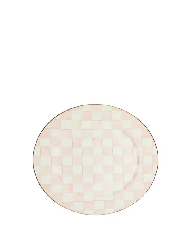 MacKenzie-Childs Rosy Check Enamel Serving Platter