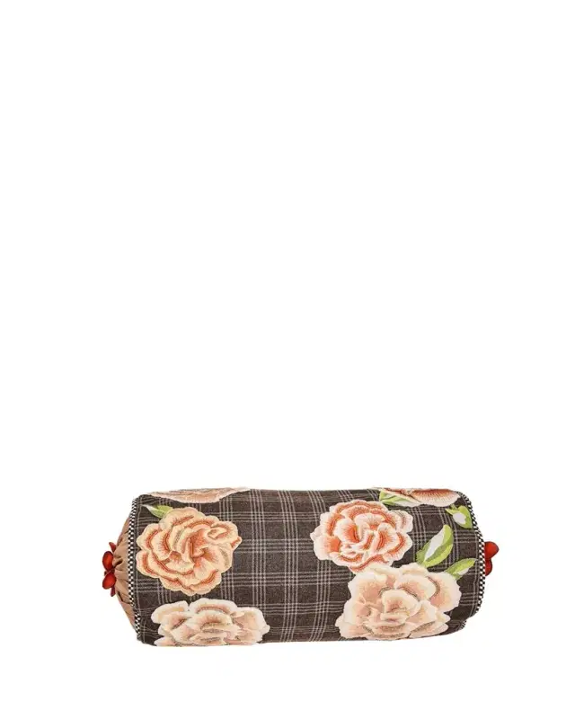 MacKenzie-Childs Field Study Floral Beaded Bolster Pillow, 8" x 16"