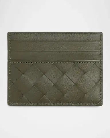 Bottega Veneta Men's Intrecciato Leather Card Case | Thumbnail 2