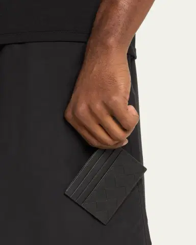 Bottega Veneta Men's Intrecciato Leather Card Case | Thumbnail 4