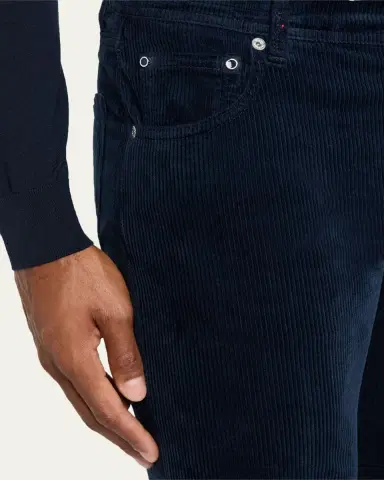 Kiton Men's Corduroy Straight Fit Five-Pocket Pants | Thumbnail 9 Kiton Men's Corduroy Straight Fit Five-Pocket Pants | Thumbnail 9