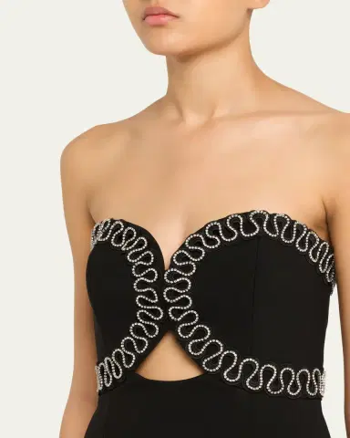 Rebecca Vallance Nyx Strapless Diamante-Trim Column Gown | Thumbnail 5 Rebecca Vallance Nyx Strapless Diamante-Trim Column Gown | Thumbnail 5