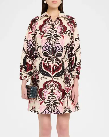 Cara Cara Henry Long-Sleeve Printed Maxi Dress | Thumbnail 3