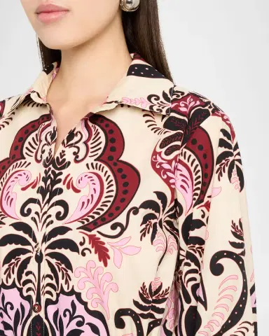 Cara Cara Henry Long-Sleeve Printed Maxi Dress | Thumbnail 4