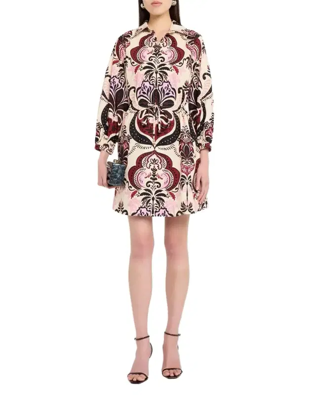 Cara Cara Henry Long-Sleeve Printed Maxi Dress