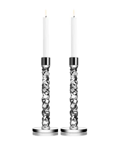 Orrefors Carat Large Candlesticks, Set of 2 | Thumbnail 1