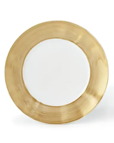 Neiman Marcus 12-Piece Gold Brushstroke Dinnerware Set | Thumbnail 3 Neiman Marcus 12-Piece Gold Brushstroke Dinnerware Set | Thumbnail 3