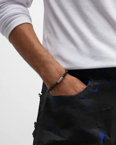 Tateossian Men's Onyx Beaded Bracelet | Thumbnail 2