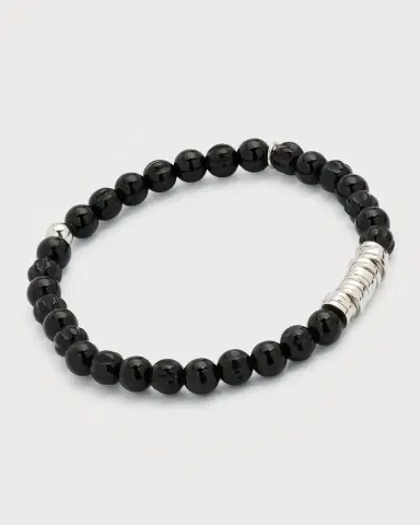 Tateossian Men's Onyx Beaded Bracelet | Thumbnail 3