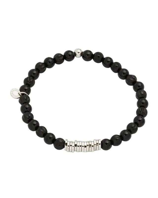 Men's Onyx Beaded Bracelet