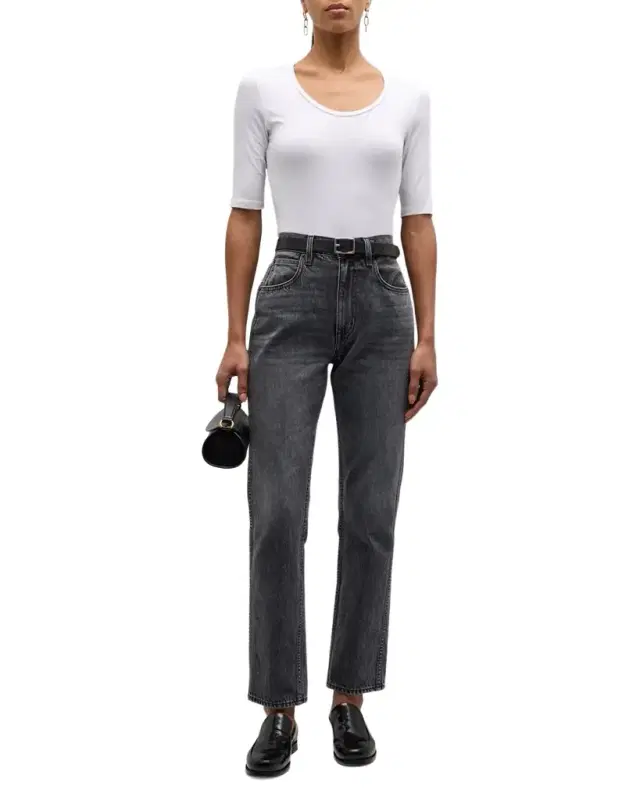 Majestic Filatures Soft Touch Half-Sleeve Scoop-Neck Top