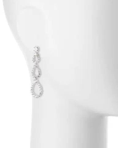Fantasia by DeSerio Three-Tier Open CZ Crystal Drop Earrings | Thumbnail 2 Fantasia by DeSerio Three-Tier Open CZ Crystal Drop Earrings | Thumbnail 2
