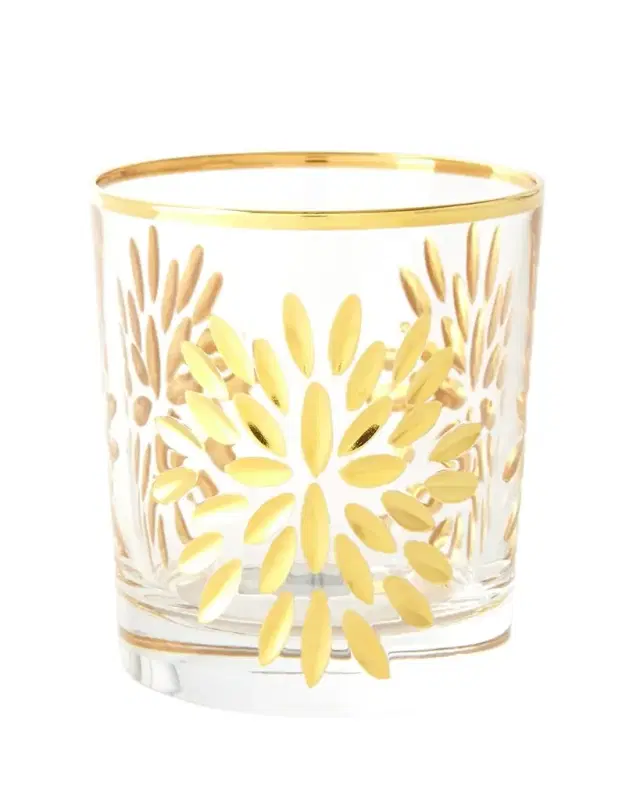 Exploded Petals Double Old-Fashioneds, Set of 4