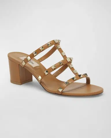 Valentino Garavani Rockstud Caged 60mm Slide Sandals | Thumbnail 2