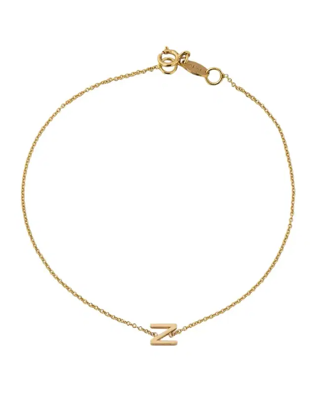 14k Yellow Gold Letter Bracelet