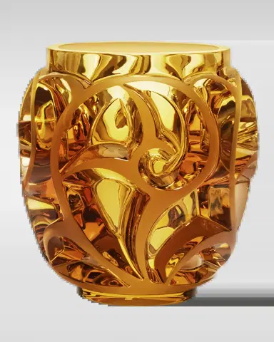 Lalique Tourbillons Amber Vase | Thumbnail 2