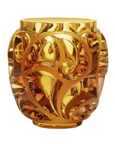 Lalique Tourbillons Amber Vase | Thumbnail 1
