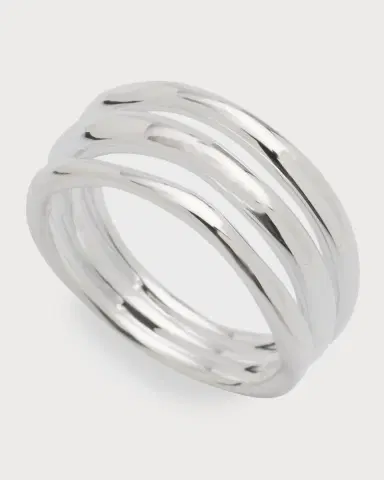 Ippolita Triple Band Squiggle Ring in Sterling Silver | Thumbnail 2