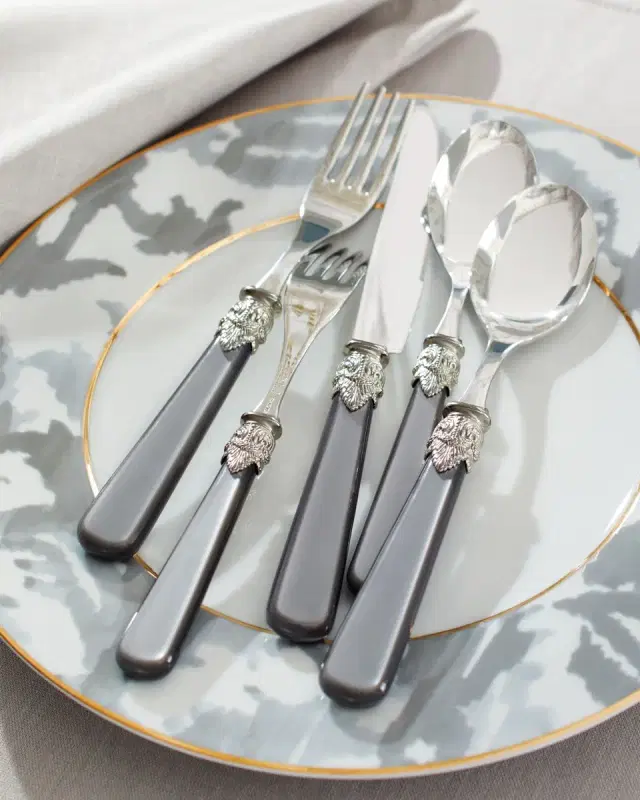 Neiman Marcus 20-Piece Napoleon Flatware Service, Pearl Grey