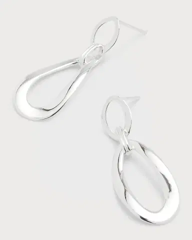 Ippolita Mini Smooth Snowman Earrings in Sterling Silver | Thumbnail 3