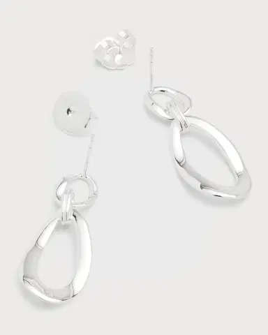 Ippolita Mini Smooth Snowman Earrings in Sterling Silver | Thumbnail 4