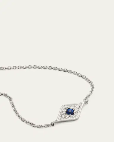 Sydney Evan Mini Diamond Evil Eye Bracelet | Thumbnail 3 Sydney Evan Mini Diamond Evil Eye Bracelet | Thumbnail 3