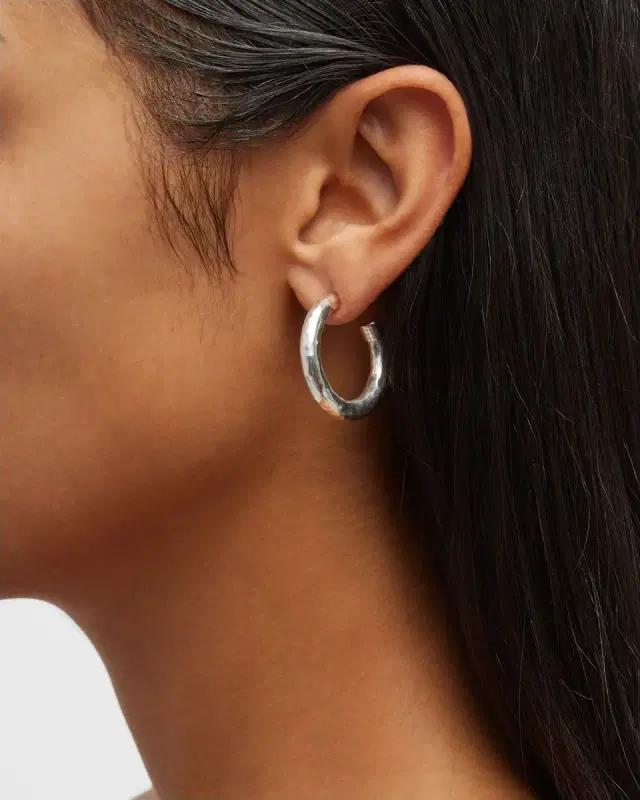 Small Hoop Earrings in Sterling Silver