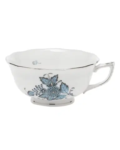 Herend Chinese Bouquet Turquoise & Platinum Teacup | Thumbnail 1