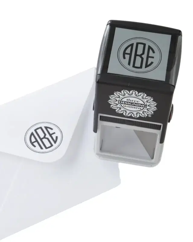 Three Designing Women Three-Initial Circle Monogram Stamper